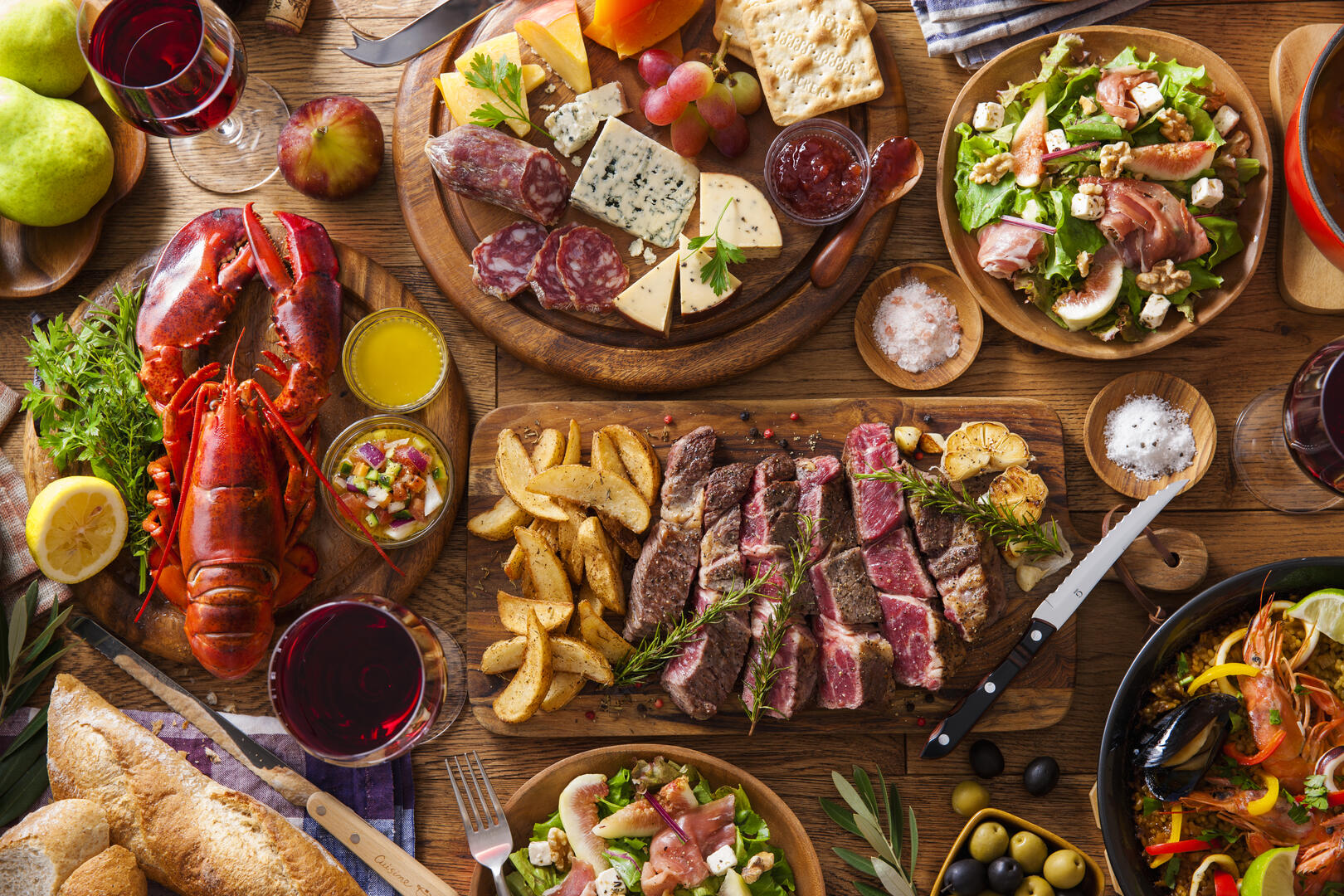 Italian feast evoking appetite and desire